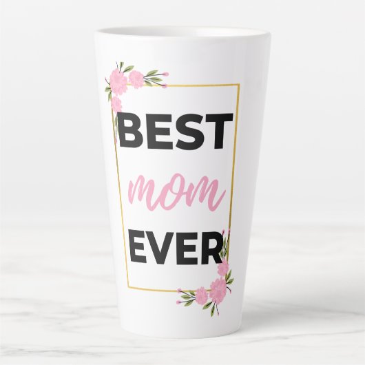 Best Mom Ever black カフェラテマグ (正面)