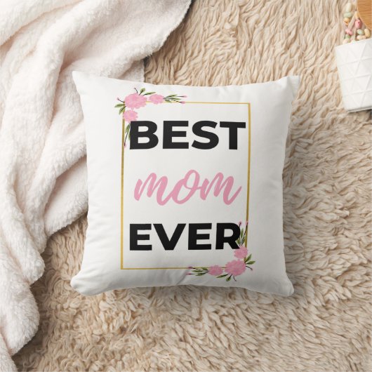 Best Mom Ever black クッション (ブランケット)