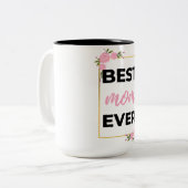 Best Mom Ever black ツートーンマグカップ (正面左)