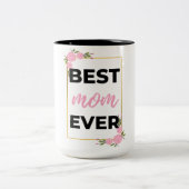 Best Mom Ever black ツートーンマグカップ (中央)