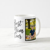 Best Mom Ever Black and White 2 Photo Keepsake コーヒーマグカップ (正面右)