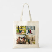 Best Mom Ever Black and White 4 Photo Collage トートバッグ (裏面)