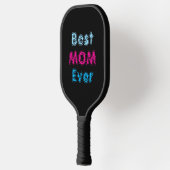 Best Mom Ever Black &Pink Blue Pickleball Paddle ピックルボールラケット (左)