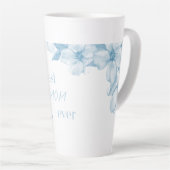 Best Mom Ever Blue Floral Latte Mug カフェラテマグ (右アングル)