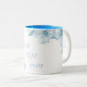 Best Mom Ever Blue Floral Mug ツートーンマグカップ (正面右)