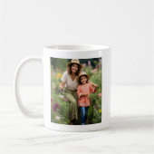 Best Mom Ever Boho Custom Photo and Name コーヒーマグカップ (左)