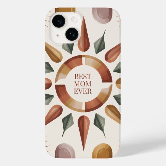 Best Mom Ever Boho Phone Case Gift Case-Mate iPhoneケース (裏面)