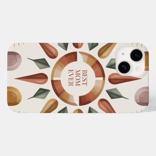Best Mom Ever Boho Phone Case Gift Case-Mate iPhoneケース (裏面 (横))
