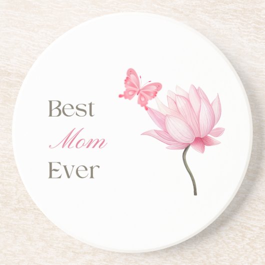 Best Mom Ever Butterfly, Mothers Day, Birthday  コースター (正面)
