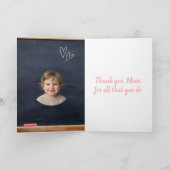 Best Mom Ever Chalk Art Mother's Day Card カード (内部)