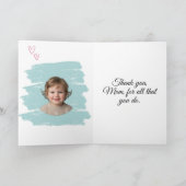 Best Mom Ever Chalk Art Mother's Day Photo カード (内部)