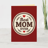 Best Mom Ever Classic Retro Design カード (正面)