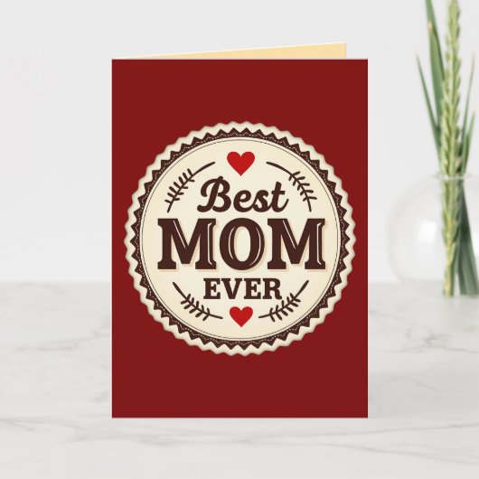 Best Mom Ever Classic Retro Design カード (正面)