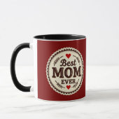 Best Mom Ever Classic Retro Design マグカップ (左)