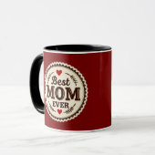 Best Mom Ever Classic Retro Design マグカップ (正面左)