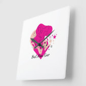 Best Mom Ever Colourful Design スクエア壁時計 (傾斜)