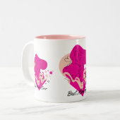 Best mom Ever Colourful Design ツートーンマグカップ (正面左)