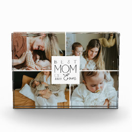 Best Mom Ever Custom 4 Photo Collage フォトブロック