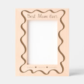 Best Mom Ever Custom names wavy レーザー彫刻フレーム (正面)