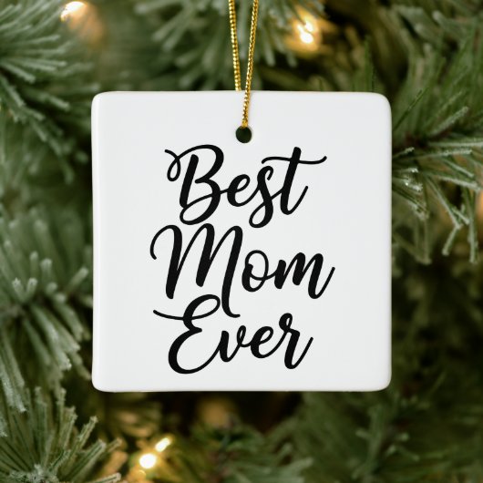 Best Mom Ever Custom Photo Christmas Keepsake  セラミックオーナメント (ツリー)