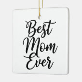 Best Mom Ever Custom Photo Christmas Keepsake  セラミックオーナメント (左)