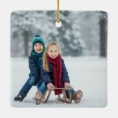 Best Mom Ever Custom Photo Christmas Keepsake  セラミックオーナメント (裏面)