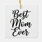 Best Mom Ever Custom Photo Christmas Keepsake  セラミックオーナメント (正面)