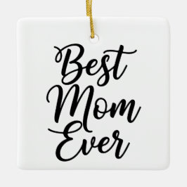 Best Mom Ever Custom Photo Christmas Keepsake  セラミックオーナメント