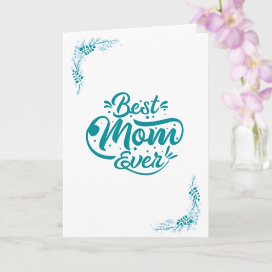 Best Mom Ever Custom- With Love & Names カード (蘭)