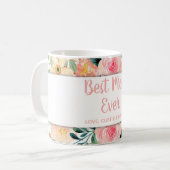 Best Mom Ever Customizable Bonus Mom Mothers Day コーヒーマグカップ (正面左)