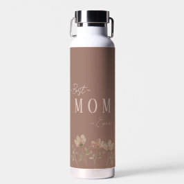 Best Mom Ever,Cute, Minimalist,Flowers Pattern, ウォーターボトル