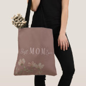 Best Mom Ever,Cute, Minimalist,Flowers Pattern, トートバッグ (クローズアップ)