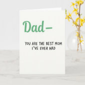 Best Mom Ever Dad Message Card カード (黄色い花)