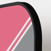 Best Mom Ever Elegant Black and Pink White Custom ピックルボールラケット (左詳細)