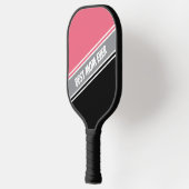 Best Mom Ever Elegant Black and Pink White Custom ピックルボールラケット (左)