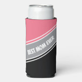Best Mom Ever Elegant Black &Pink White Custom スリム缶クーラー (Seltzer正面)