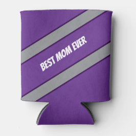 Best Mom Ever Elegant gray &purple script Custom  缶クーラー