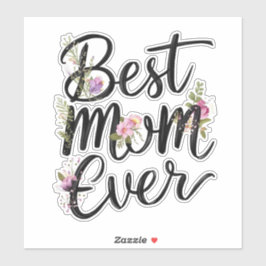 Best mom ever floral design  シール
