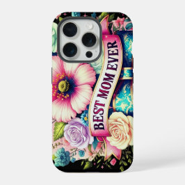 Best Mom Ever Floral iPhone Case – Vintage Roses  15 Proケース