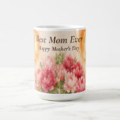 Best Mom Ever Floral Mug Personalized Mother’s Day コーヒーマグカップ (中央)