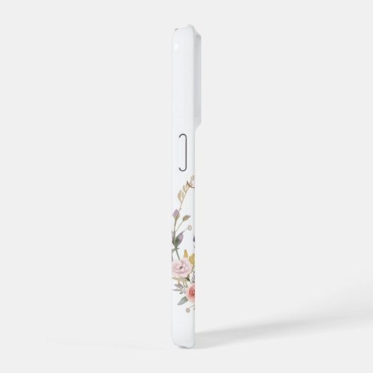 Best Mom Ever – Floral Script Phone Case iPhoneケース (右側面)