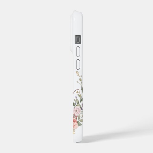 Best Mom Ever – Floral Script Phone Case iPhoneケース (左側面)