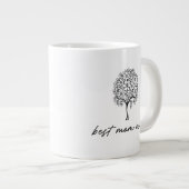 Best Mom Ever Floral Tree Illustration ジャンボコーヒーマグカップ (正面右)