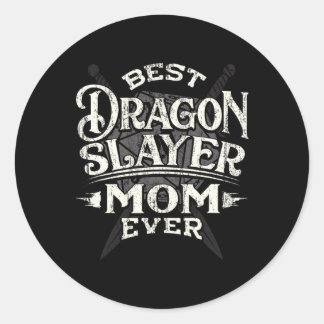 Best Mom Ever Funny Mother's Day Rpg Gamer Women  ラウンドシール