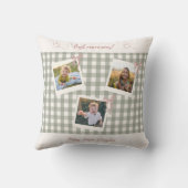 Best Mom Ever Gingham Photo Collage クッション (裏面)