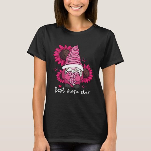 Best Mom Ever Happy Mothers Day 2023 Gnomies Leopa Tシャツ (正面)