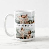 Best Mom Ever Heart Personalized 5 Photo Collage コーヒーマグカップ (左)