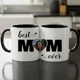 Best Mom Ever Heart Photo Mother's Day マグカップ