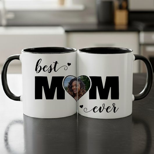 Best Mom Ever Heart Photo Mother's Day マグカップ