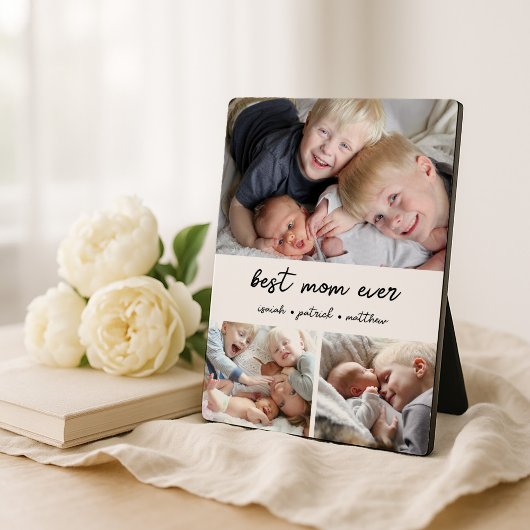 Best Mom Ever Kids Names フォトプラーク